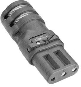 28V DC 3-pole aircraft ground power plug
