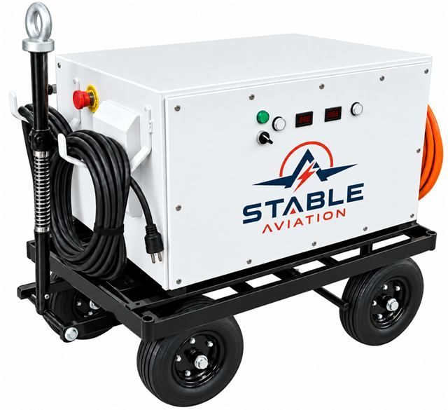 Stable Aviation starter power unit with company logo